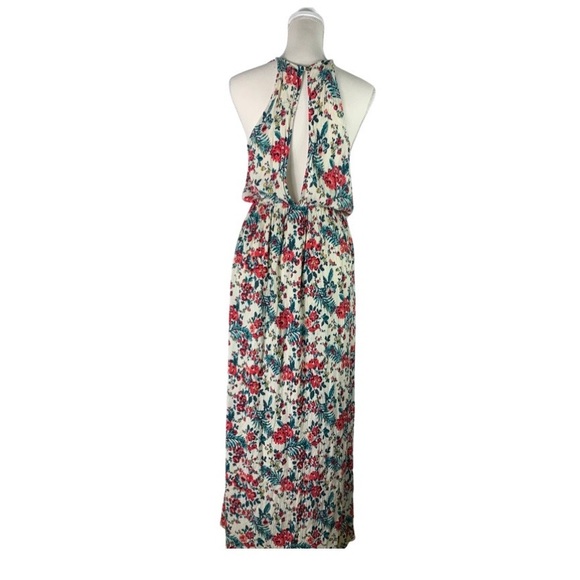 Coco & Jamison Printed Halter Maxi Dress with Open Back - Medium - Picture 9 of 13